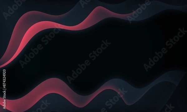 Fototapeta Abstract Waves of Elegance background: A Dance of Crimson and Midnight Hues in a Fluid Gradient Design