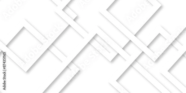 Fototapeta Vector white and gray technology concept diamond triangle geometric line background. white abstract gradient geometric texture web. white abstract design template background.