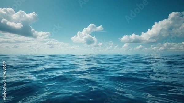 Fototapeta Serenity Above the Waves, Perfect for Travel or Nature Website Generative AI