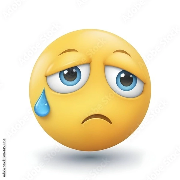 Obraz Sad crying smiley emoji
