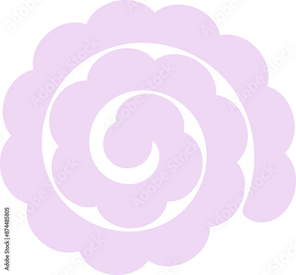 Fototapeta Rolled Paper Flower Template