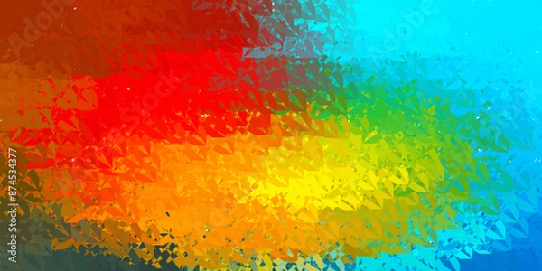 Fototapeta Dark Blue, Yellow vector layout with triangle forms.