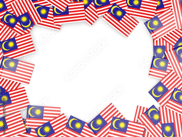 Fototapeta Frame with flag of malaysia
