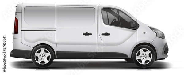 Fototapeta camionnette new blanc-gris