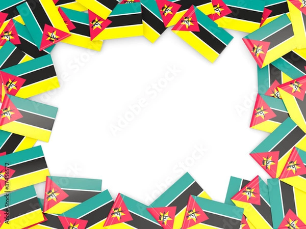 Fototapeta Frame with flag of mozambique