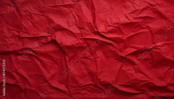 Fototapeta red crumpled paper