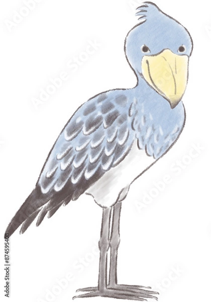 Fototapeta 横を向いたハシビロコウ