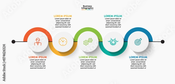 Obraz Business infographic design background template