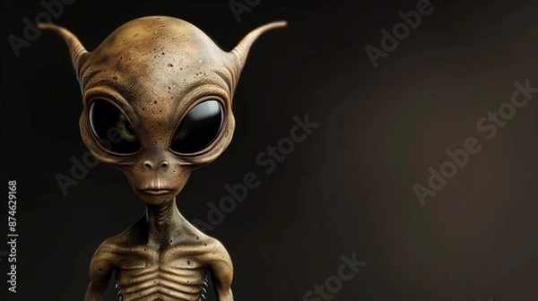 Fototapeta A close up of an alien's face.