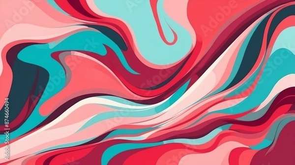 Fototapeta abstract color palette wallpaper with ruby red coral p background