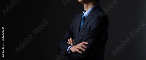 Obraz 腕組みする男性ビジネスマン