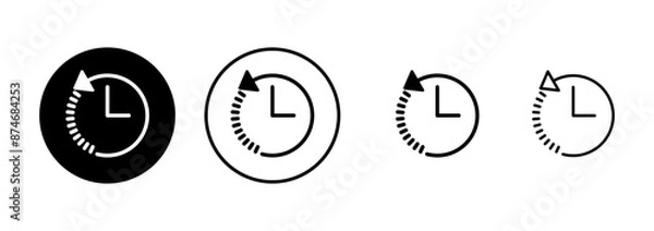 Obraz History icon vector isolated on white background. History vector icon