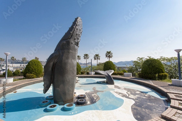 Fototapeta 佐世保港 　鯨オブジェ