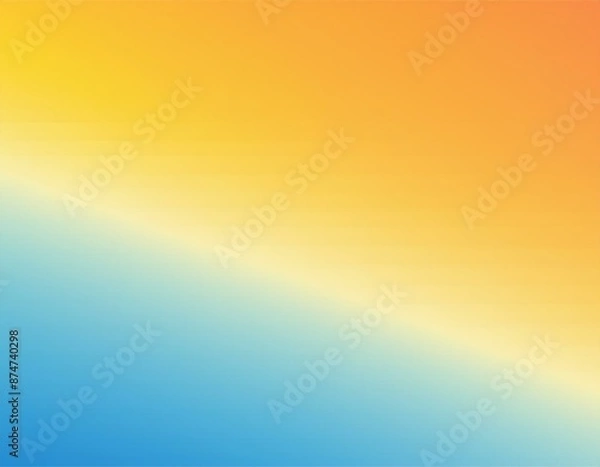 Obraz オレンジと水色のシンプルなグラデーション