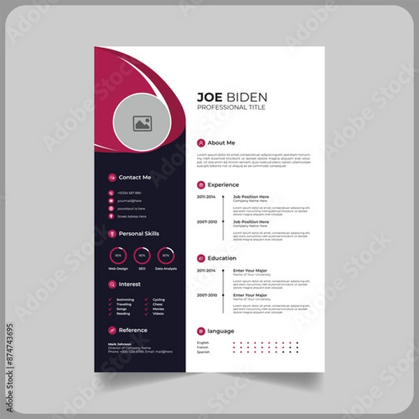 Obraz Creative CV Resume Template 2024 
