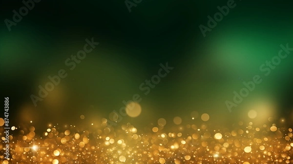 Fototapeta abstract green gold background for ramadan theme