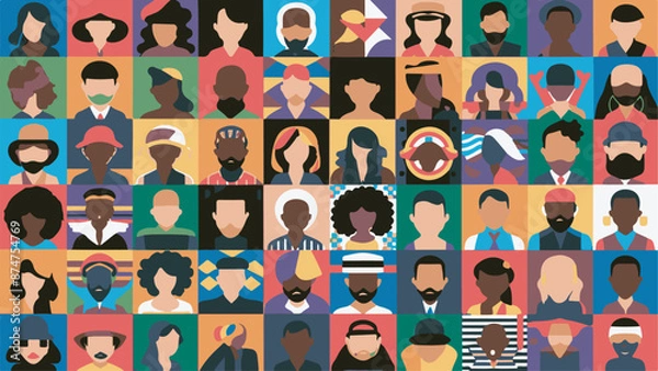 Obraz Diversity Illustration Vector Art, Abstract Vector