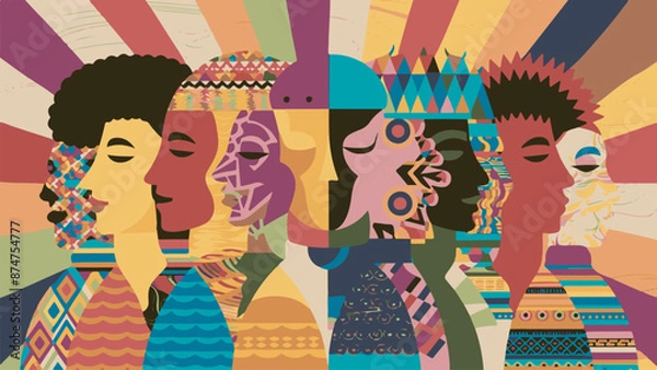 Obraz Diversity Illustration Vector Art, Abstract Vector