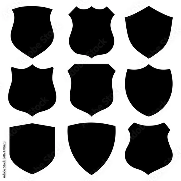 Obraz Black custom shields