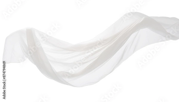 Obraz レース　透明　風に吹かれる　カーテン　透過原稿　PNG