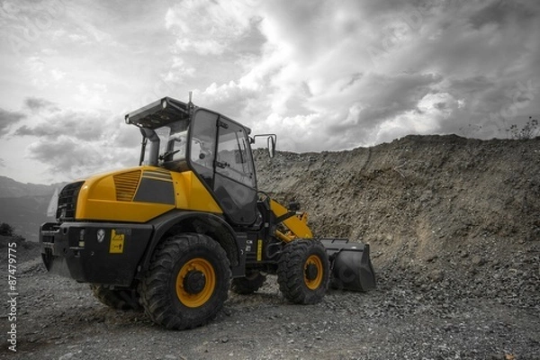 Obraz Yellow Construction Machine - Cut Out