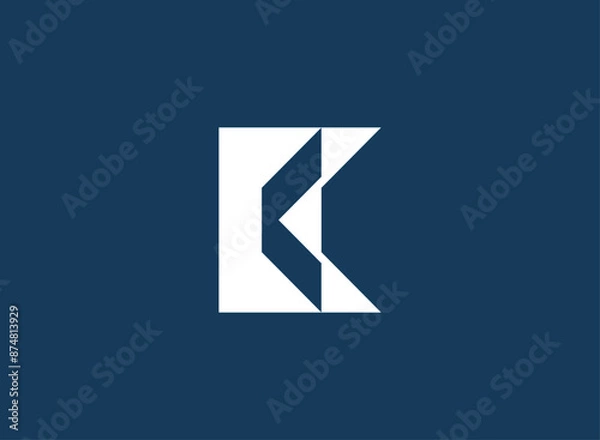 Fototapeta Introducing the k letter logo design, this logo used for letters k logos, square, minimal, modern, text, icon, symbol, lettermark, monogram, unique, simple, brand identity company