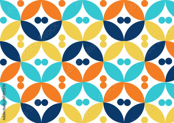 Fototapeta seamless pattern with flowers