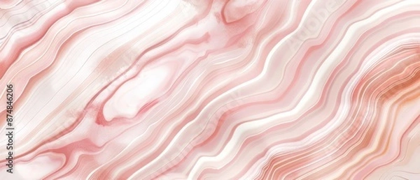 Fototapeta Blush quartz wave pattern minimal vector illustrat  178