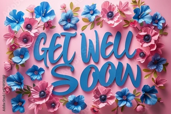Obraz Get well soon greeting card
