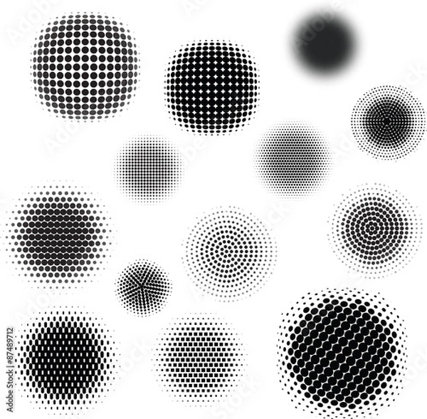 Fototapeta 13 abstract halftone backgrounds