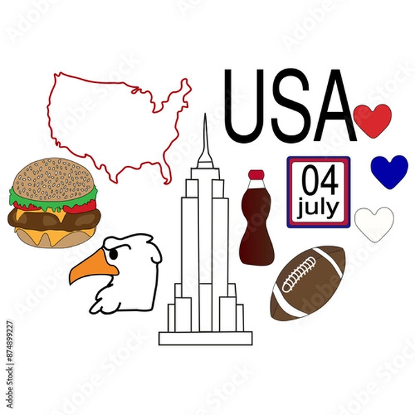 Obraz Symbols of USA