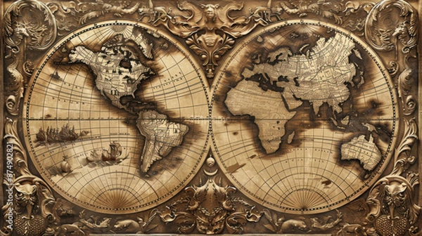 Obraz A panoramic view of Earth during the Renaissance