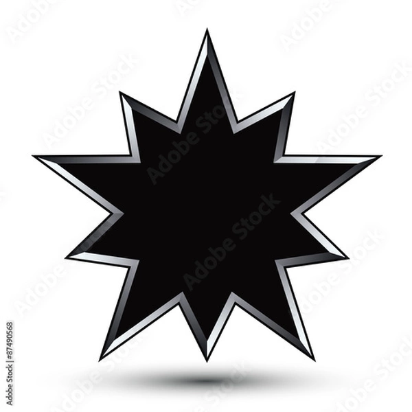 Fototapeta Vector stylized symbol isolated on white background.  Glamorous