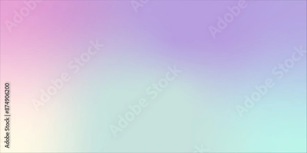 Fototapeta abstract background gradient Soft tone purple pink green turquoise. copy space.