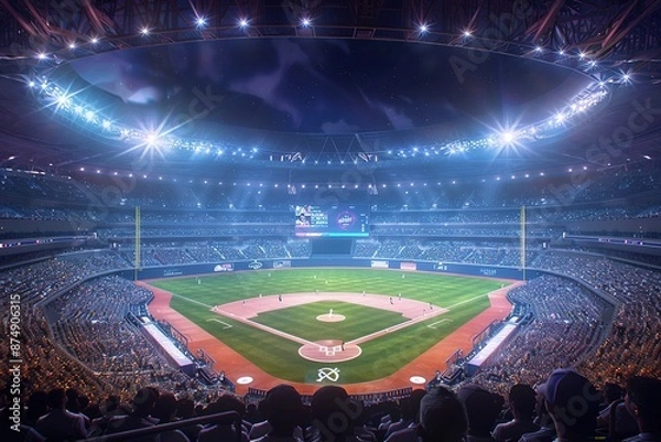 Obraz a baseball stadium, ultra realistic 