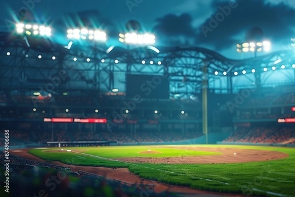 Obraz a baseball stadium, ultra realistic 