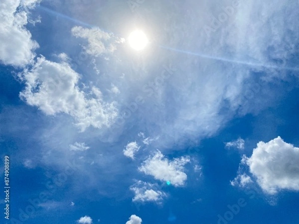 Obraz blue sky with clouds