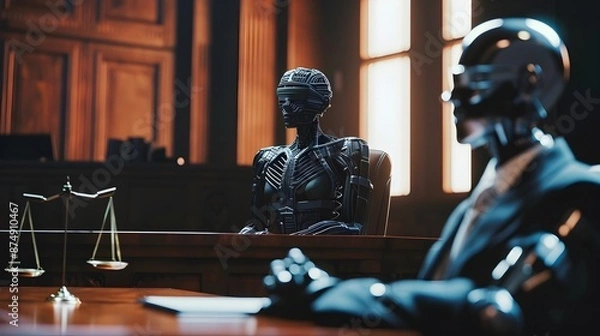 Obraz and Human Lawyers Debating Justice and Logic in the Courtroom