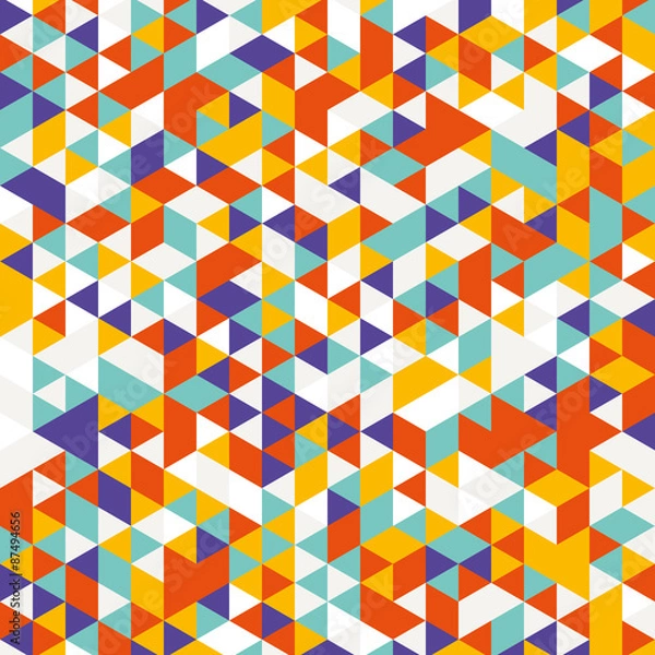 Fototapeta Vector background of different color triangles