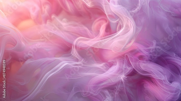 Fototapeta A pink and purple smokey background with a pink and purple flame