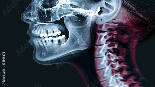 Fototapeta Digital Medical Examination Series Featuring Complex Structural Analysis Methods.Generative AI  複雑な構造分析方法を特徴とするデジタル医療検査シリーズ
