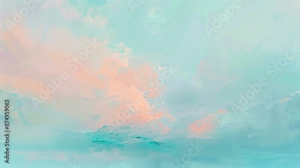 Fototapeta soothing background with soft paint strokes in a pastel color palette. The strokes should blend seamlessly