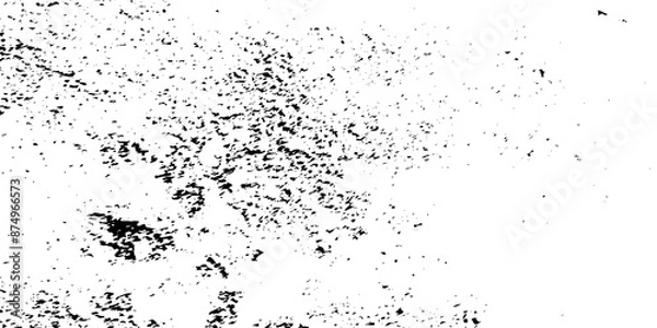 Fototapeta Vector old grunge wall black and white dust and scratched textured background. Cracks wall transparent background texture. Grain noise rusted white effect, grunge distressed.	
