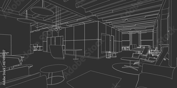 Obraz Interior drawing