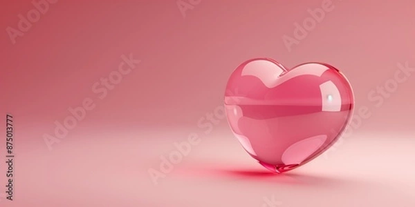 Obraz pink crystal heart