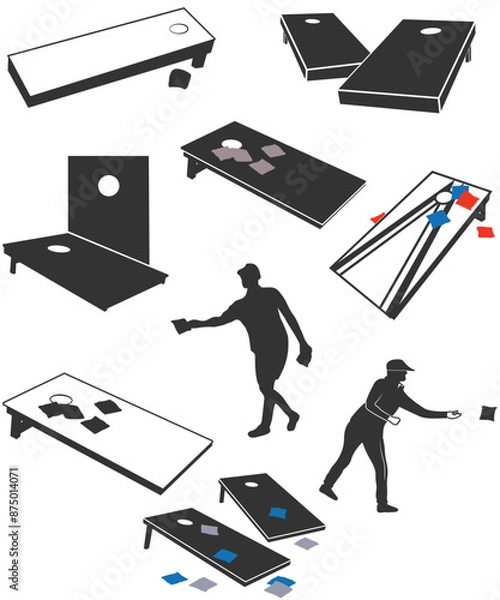 Fototapeta Cornhole Vector, Cornhole Clipart, Cornhole Playing, Cornhole Player