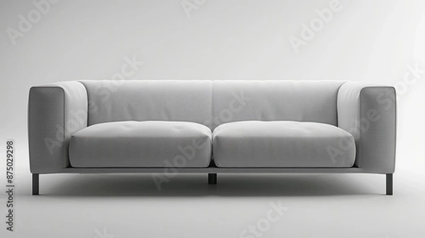 Fototapeta Minimalist Sofa ,minimal, isolate white background