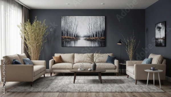 Obraz living room interior