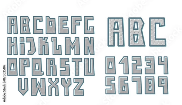 Fototapeta alphabet. vector font
