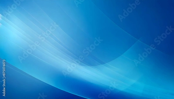 Fototapeta smooth blue blurred abstract gradient background. Generative AI.